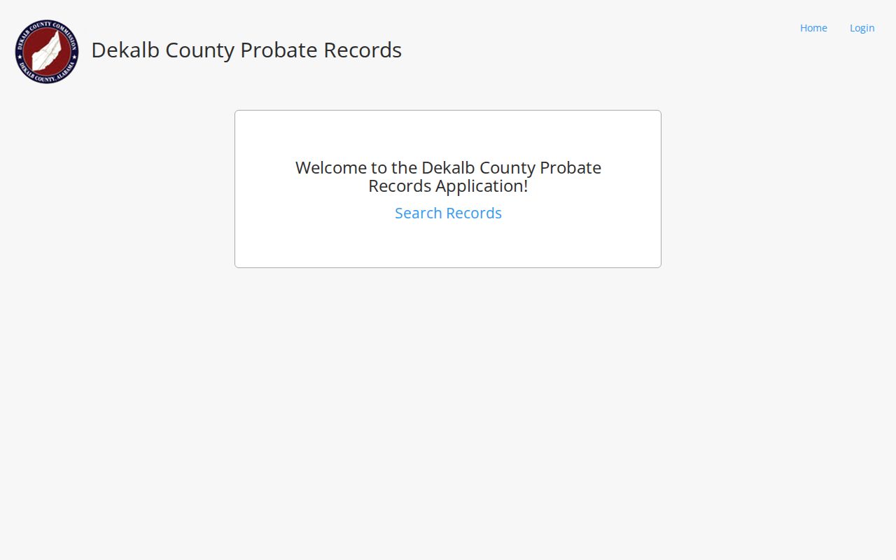 DeKalb County court dockets Probate Records search application
