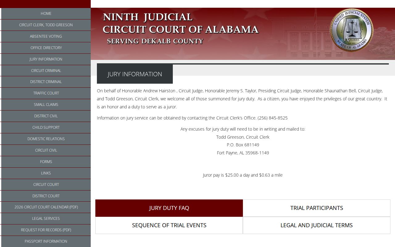 DeKalb County court records courthouse jury and security information