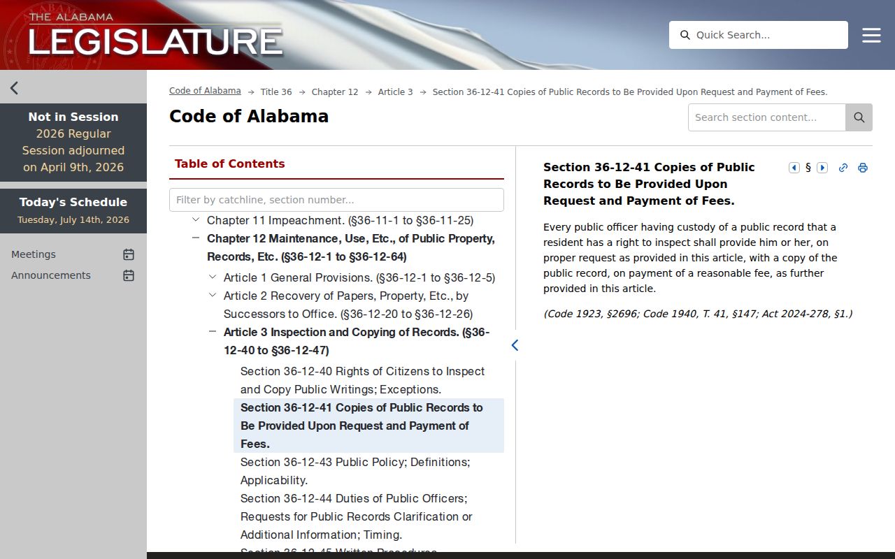 DeKalb County court records Alabama public copy statute