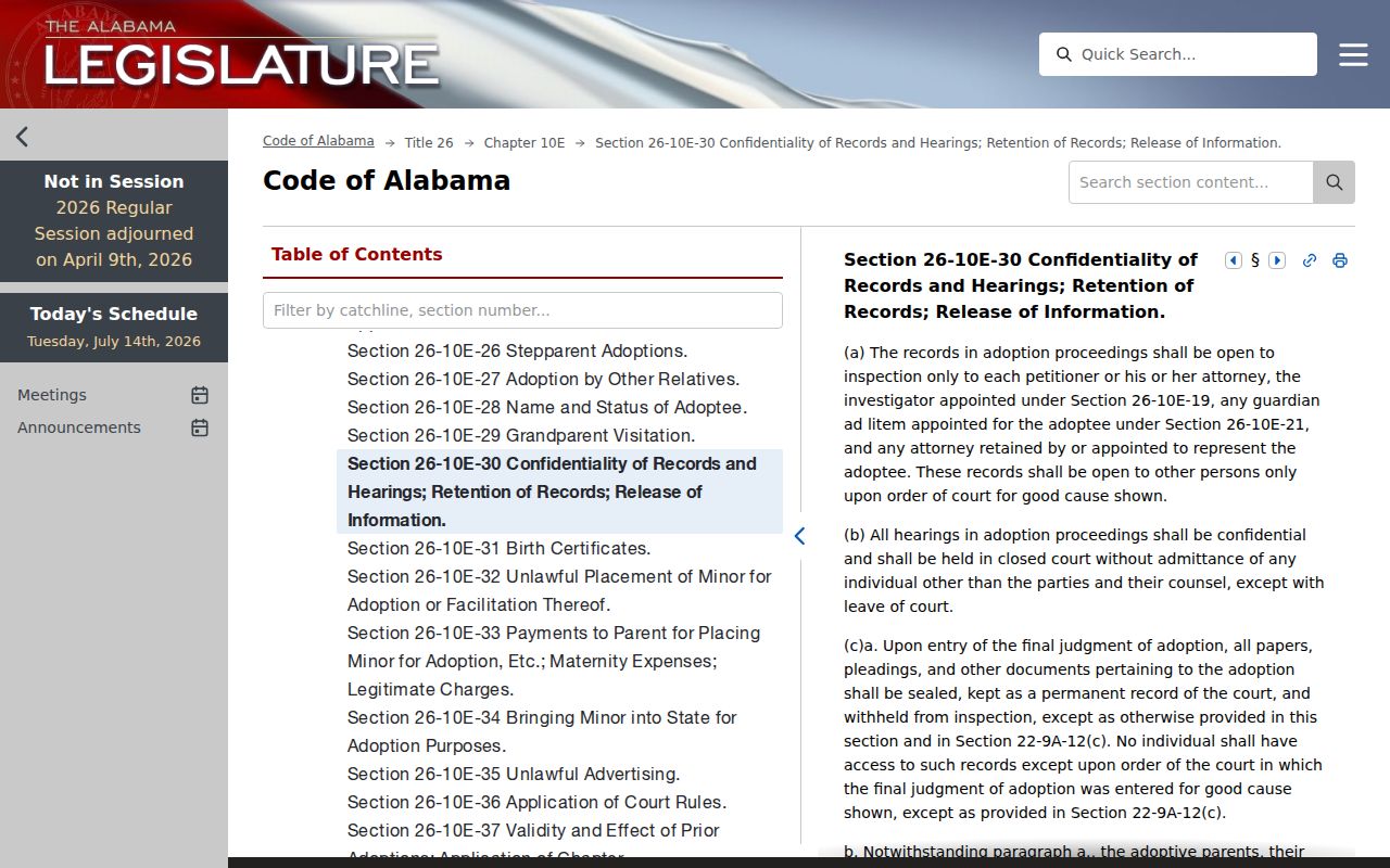 DeKalb County probate records adoption confidentiality law