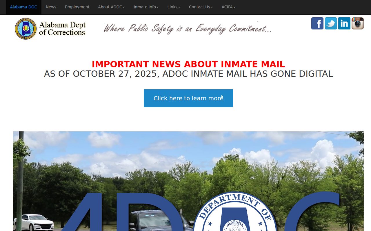 DeKalb County warrant records ADOC state custody reference